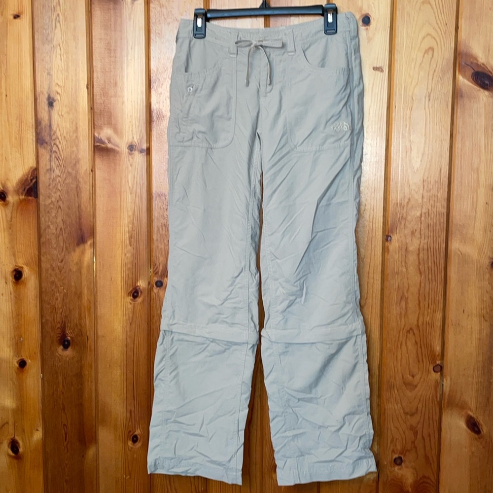 The north face tactical outdoor pants tan cream colored size 2 unzip pants